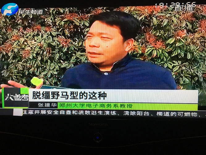 张建华教授接受河南电视台民生频道大参考栏目记者采访，就正式施行的《电子商务法》进行解读